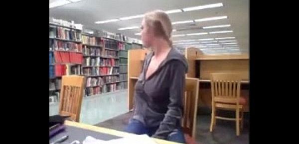  College student strips in front of cam in school library